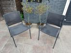 Stapelstoelen, aluminium met vlechtwerk, grijs, Tuin en Terras, Ophalen