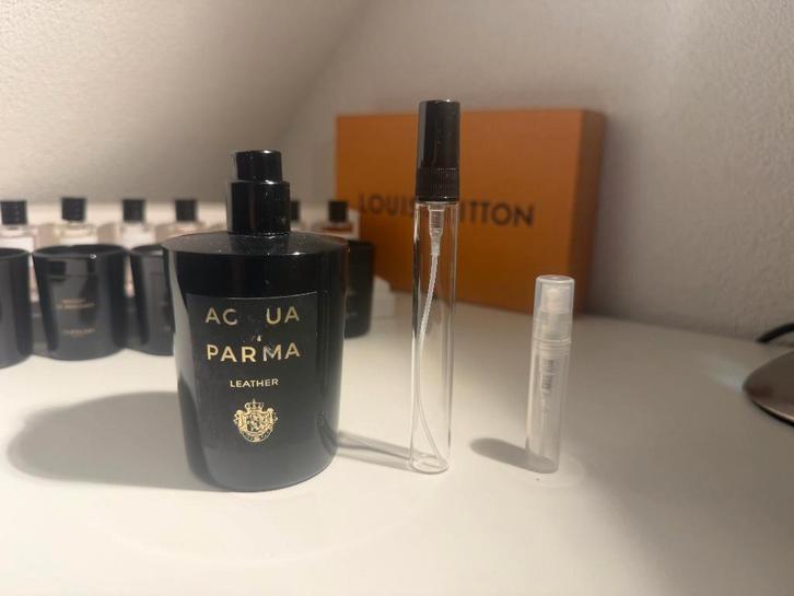Acqua di Parma - Leather decant sample split parfum, Sieraden, Tassen en Uiterlijk, Uiterlijk | Parfum, Nieuw, Verzenden