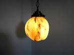 Unieke Art Deco opaline gemarmerde hanglamp ca. 1920 - 1930, Ophalen of Verzenden