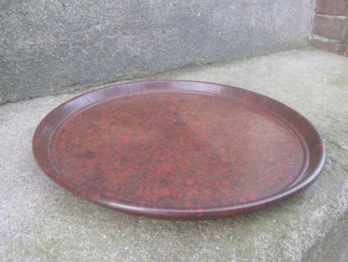 Vintage bakelieten DIENBLAD BAKELIET rond serveerblad blad, Huis en Inrichting, Woonaccessoires | Dienbladen, Gebruikt, Overige materialen