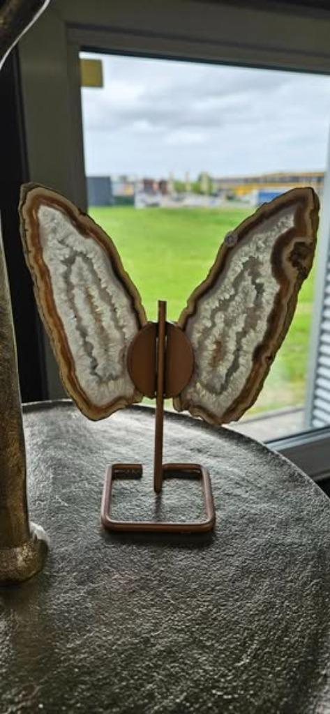 Agaat vlinder, Verzamelen, Mineralen en Fossielen, Mineraal, Ophalen of Verzenden