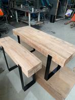 Tv meubel, Sidetable, biels met staal, Huis en Inrichting, Kasten | Televisiemeubels, Ophalen, Nieuw, 25 tot 50 cm, Minder dan 100 cm