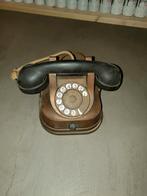 Vintage koperen Telefoon met Draaischijf, Antiek en Kunst, Ophalen of Verzenden