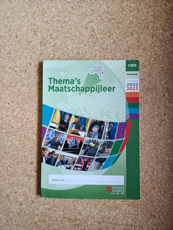 Thema's Maatschappijleer VWO Werkboek 2022-2023, Boeken, Schoolboeken, Zo goed als nieuw, Maatschappijleer, VWO, Ophalen of Verzenden