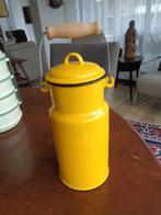 vintage Gele Emaille Melkbus, Ophalen of Verzenden