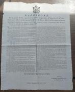 Italië Milano 1813 militaire decreet Napoleon groot formaat, Ophalen of Verzenden