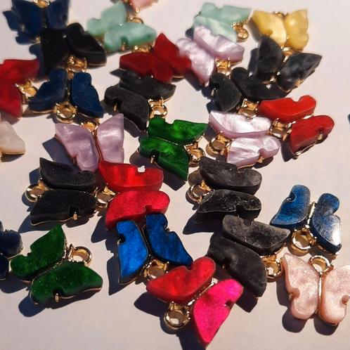Bedels vlinders glitter butterfly charms glans hangers trend, Sieraden, Tassen en Uiterlijk, Bedels, Nieuw, Verzenden