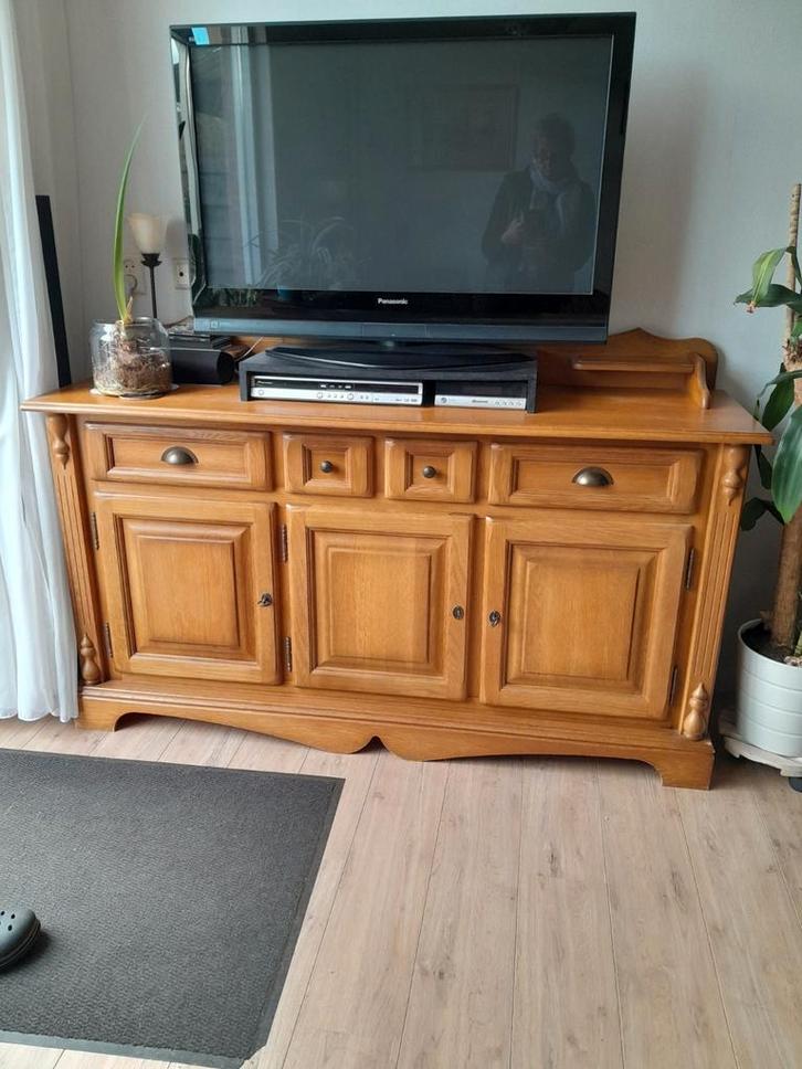 Blank eiken dressoir massief eiken, Huis en Inrichting, Kasten | Dressoirs, Gebruikt, 150 tot 200 cm, 50 tot 75 cm, Ophalen