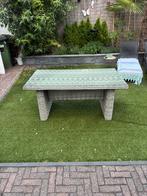 Tuintafel Rotan met glasplaat, Tuin en Terras, Tuintafels, Ophalen of Verzenden, Zo goed als nieuw, Rechthoekig