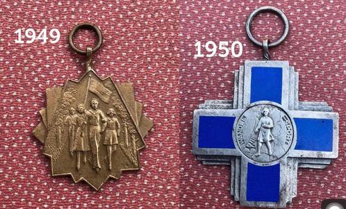 KTT Kring Twente Tochten wandelsport medaille 1949 en 1950, Postzegels en Munten, Penningen en Medailles, Overige materialen, Nederland