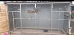2 voliéres aluminium en hardhout, Dieren en Toebehoren, Vogels | Hokken en Kooien, Ophalen, Gebruikt, Aluminium, Volière