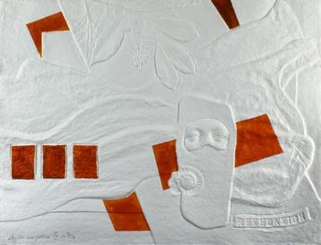 Aleg On '62 Press papier met Aquarel "Abstract Comp "Ges Gen beschikbaar voor biedingen