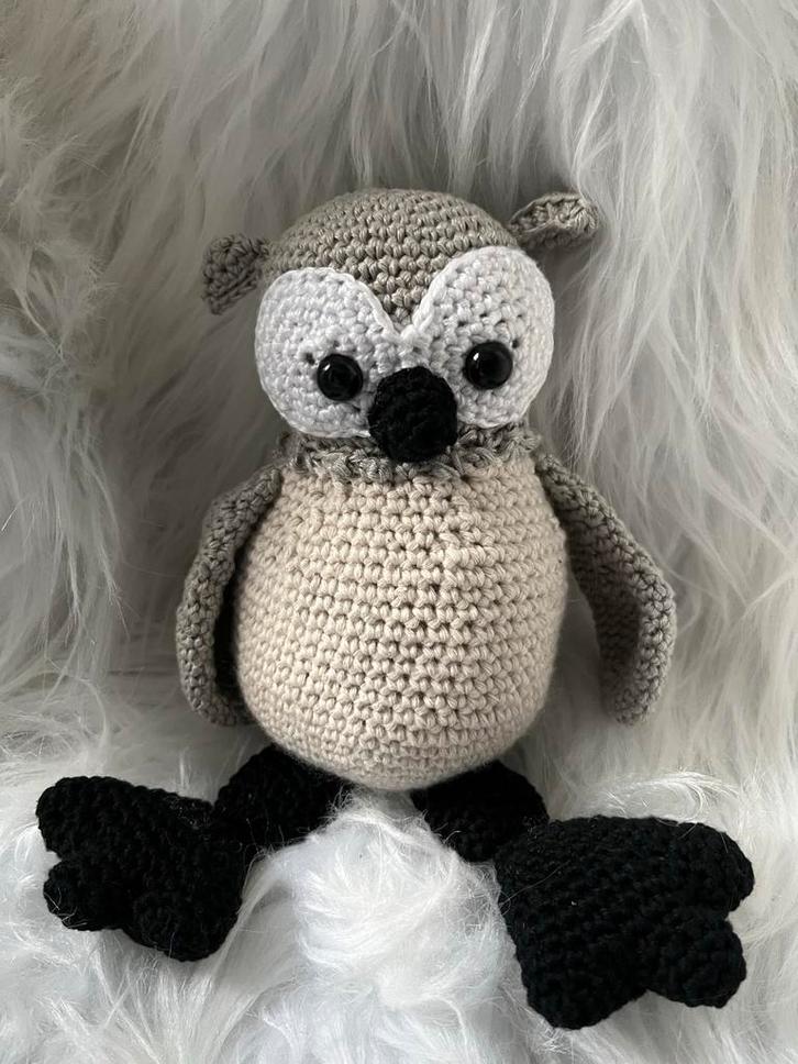 Gehaakte Uil Knuffel - Handgemaakt & Nieuw, Kinderen en Baby's, Speelgoed | Knuffels en Pluche, Nieuw, Overige typen, Ophalen of Verzenden
