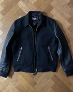 Schott wool-leather casual jacket, Kleding | Heren, Ophalen of Verzenden, Nieuw, Zwart