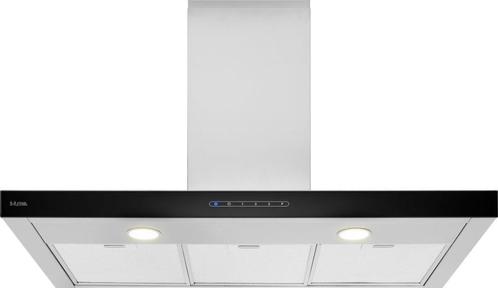 SA9) Nieuwe RVS Etna blokmodel schouwkap, 90cm, glasfront, Witgoed en Apparatuur, Afzuigkappen, Nieuw, Vrijstaand, Wandschouwkap