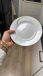 Compleet Servies set marmer dinnerware borden - 48 Stuks, Ophalen of Verzenden, Zo goed als nieuw, Effen, Porselein