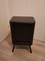 Vuilnisbak zwart, Huis en Inrichting, Woonaccessoires | Prullenbakken, Ophalen, Zo goed als nieuw, Metaal, Minder dan 50 cm