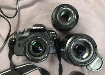 Olympus e-400 met zuiko 50mm 2.0 macro en kitlenzen beschikbaar voor biedingen