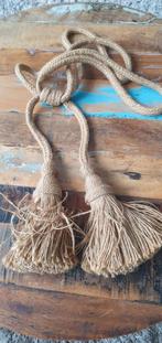 Oud brocante vintage hennep embrasse gordijnkoord jute, Ophalen of Verzenden, Gebruikt