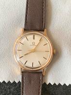 Omega Genève ref 131.018 gold plated vintage, Leer, Staal, Ophalen of Verzenden, Zo goed als nieuw