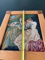 Oud gobelin handgeborduurd schilderij 39x45, Ophalen of Verzenden, Zo goed als nieuw