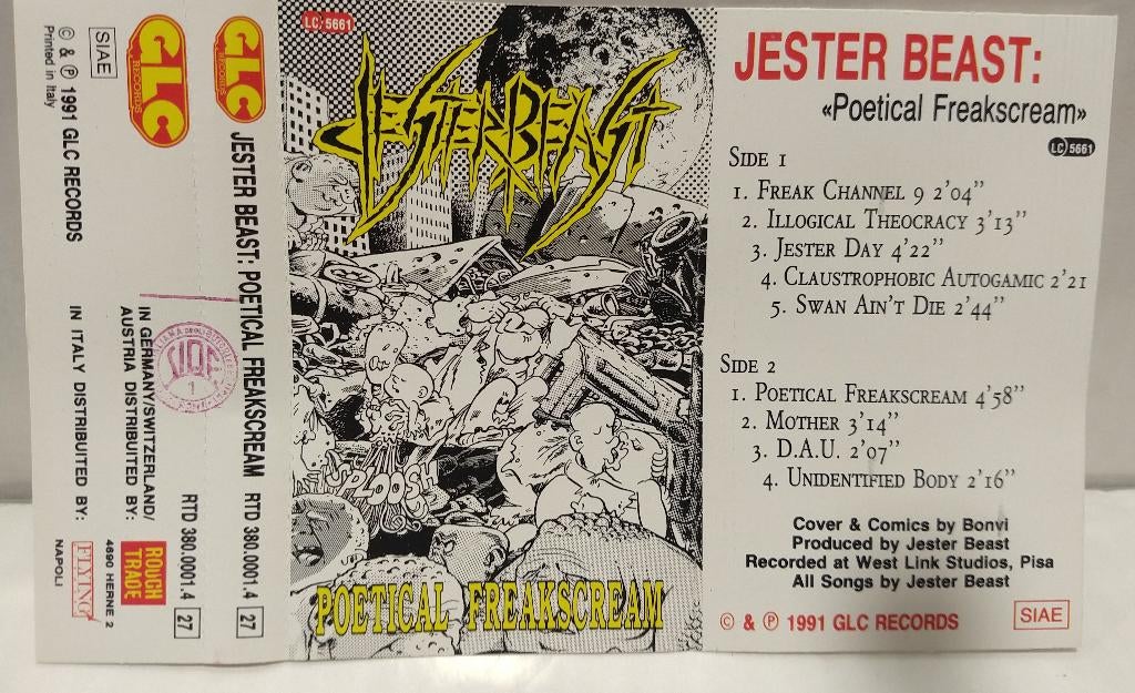 Jester Beast – Poetical Freakscream, Cd's en Dvd's, Cassettebandjes, 1 bandje, Ophalen of Verzenden, Zo goed als nieuw, Origineel