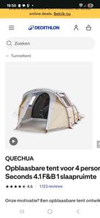 4 persoons opblaastent quechua fresh and black, Caravans en Kamperen, Tenten, Ophalen, Gebruikt