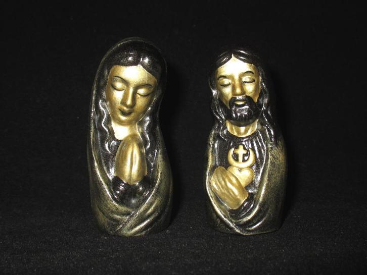 set religieuze borstbeeldjes, heilige Maria & Jezus Christus, Verzamelen, Religie, Nieuw, Christendom | Katholiek, Beeld(je), Ophalen of Verzenden