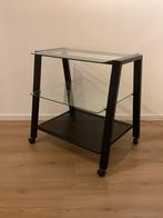 Tv/Stereo Meubel Glas/Metaal 70 x 56 x 71cm, Ophalen, Gebruikt, 50 tot 100 cm, Glas