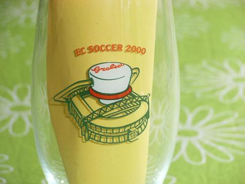 Dubbeldruk EC Soccer 2000 - Grolsch - EK 2000, Verzamelen, Biermerken, Zo goed als nieuw, Glas of Glazen, Grolsch, Ophalen of Verzenden