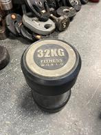 1 x 32 kg rubberen dumbell gewicht, Sport en Fitness, Fitnessmaterialen, Dumbbell, Gebruikt, Rubberen, 1 x 32 kg
