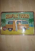 surfing tours vw volkswagen t2 look bus metalen metaal plaat, Huis en Inrichting, Woonaccessoires | Wanddecoraties, Ophalen of Verzenden