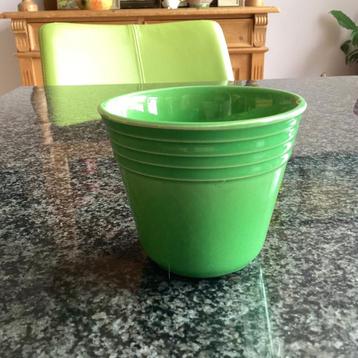 Plantpotje, bloempotje, groen, vintage beschikbaar voor biedingen