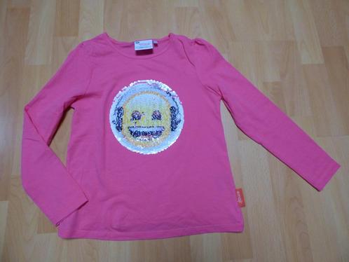 Gave roze Emoji longsleeve van C&A, maat 140 NIEUWSTAAT!, Kinderen en Baby's, Kinderkleding | Maat 140, Zo goed als nieuw, Meisje