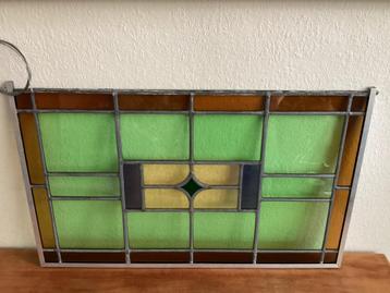Antieke glas-in-lood ramen - 2 stuks beschikbaar voor biedingen