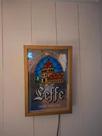 Schitterende Leffe bier lichtbak reclame met spiegel, Ophalen of Verzenden, Zo goed als nieuw, Reclamebord, Plaat of Schild, Leffe