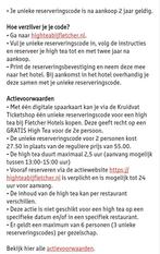 High tea Fletcher Hotel, Tickets en Kaartjes, Kortingen en Cadeaubonnen, Twee personen, Cadeaubon, Overige typen