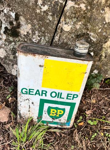 BP. Britisch Petroleum. Oud olieblik.  Leeg 2liter vintage beschikbaar voor biedingen