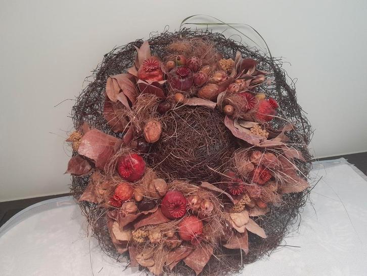 Mooie natuurlijke HERFST KRANS ( Ø 40 cm ) HERFSTKRANS, Huis en Inrichting, Woonaccessoires | Kransen, Zo goed als nieuw, Ophalen of Verzenden