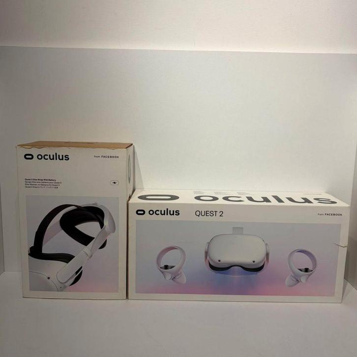 Oculus Quest 2 128GB met Elite Strap With Battery Compleet, Spelcomputers en Games, Virtual Reality, Zo goed als nieuw, Overige platformen