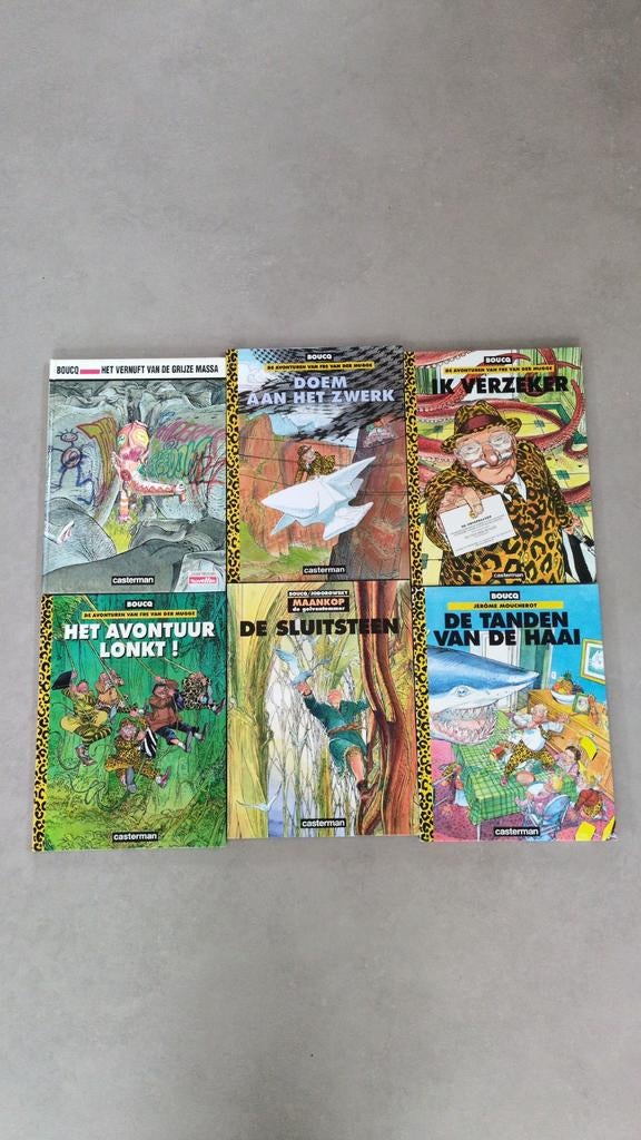 Boucq - De Avonturen van Fre van der Mugge - 6 strips, Meerdere stripboeken, Ophalen of Verzenden, Gelezen, Boucq