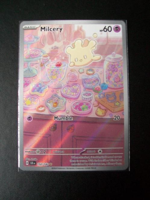 4578. Nieuwe Pokemon Kaart SECRET MILCERY HP 60 (152/142), Hobby en Vrije tijd, Verzamelkaartspellen | Pokémon, Nieuw, Losse kaart