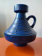 vintage W.Germany Ilkra design vaas donker blauw zwart retro, Ophalen of Verzenden