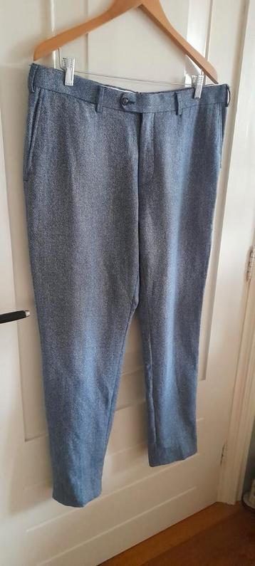 Suitsupply visgraat pantalon Soho blauw/ wit maat L beschikbaar voor biedingen