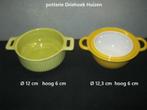 soepkom, noovo Driehoek Huizen potterie + schaaltje kommetje, Ophalen of Verzenden, Aardewerk, Effen, Kom(men)