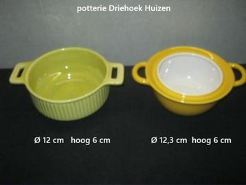 soepkom, noovo Driehoek Huizen potterie + schaaltje kommetje beschikbaar voor biedingen