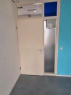 Houten binnen kozijn met zij en boven licht., Ophalen of Verzenden, Hout, 75 tot 150 cm, Deurkozijn