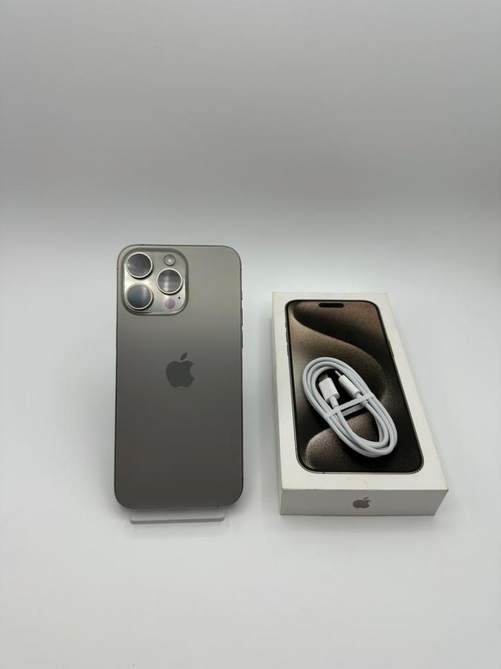 Iphone 15 Pro Max 256 GB (Natural Titanium) /Inruil mogelijk, Telecommunicatie, Mobiele telefoons | Apple iPhone, Gebruikt, 256 GB