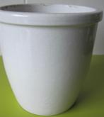 crème kleurige bloempot met rand, Verzenden, Rond, Binnen, Zo goed als nieuw