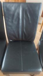 Bruine leren eetkamerstoelen, Huis en Inrichting, Stoelen, Ophalen, Gebruikt, Bruin, Leer